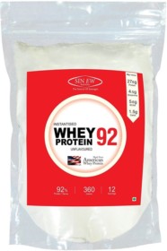 Sinew Nutrition Instantised Whey Protein Isolate 92% Raw & Unflavoured 360gm(12 Servings) Supplement Powder