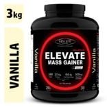 Sinew Nutrition Elevate Mass Gainer, Complex Carb & Proteins in 3:1 ratio with DigiEnzymes, 3kg / 6.6lb – Vanilla Flavour